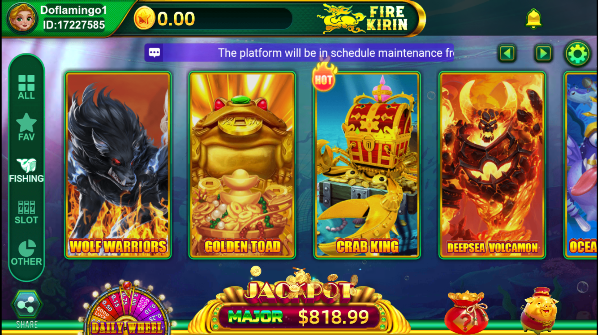 Fire Kirin Fish Game Action